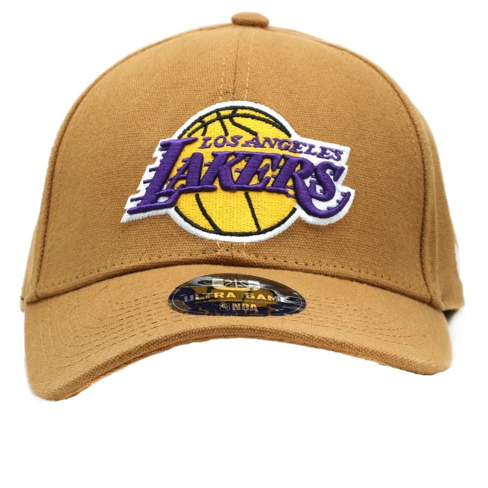 Los Angeles Lakers Ultra Game Adjustable Tan NBA Baseball Hat NWT